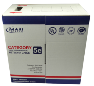 Cabo Cat 5e sólido UTP CM